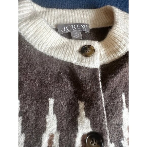 J. Crew fair isle cardigan. Small. 24% merino wool, 12% alpaca - Picture 9 of 10